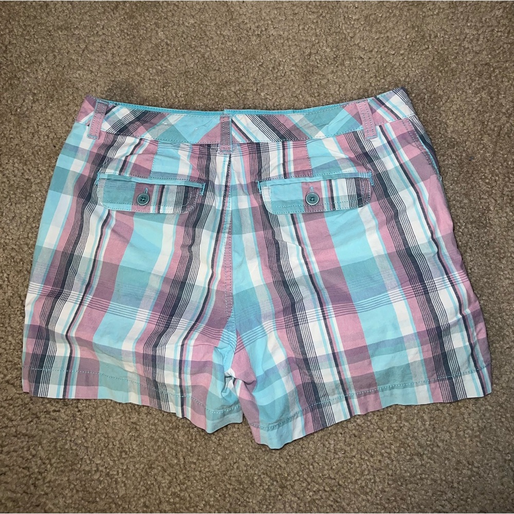 sonoma lifestyle blue & purple plaid shorts size 8 - Picture 6 of 6